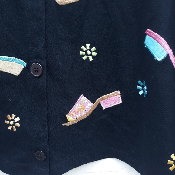 NWT Michael Simon Lite Cardigan Shoe Print - Picture 8 of 8